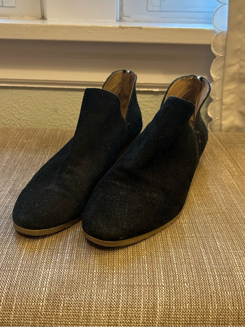 Kenneth Cole Reaction Black Suede Slip-On Ankle Booties